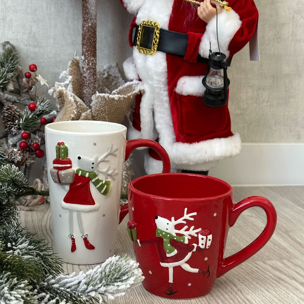 Conjunto de Porcelana Natalino com 5 Peças